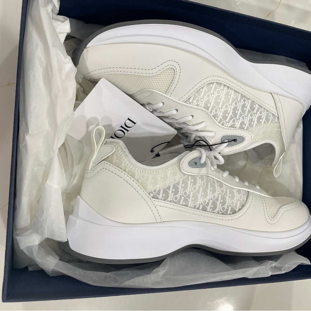 Mint Christian Dior B25  White Technical Mesh Men Sneakers luxury - Picture 11 of 16